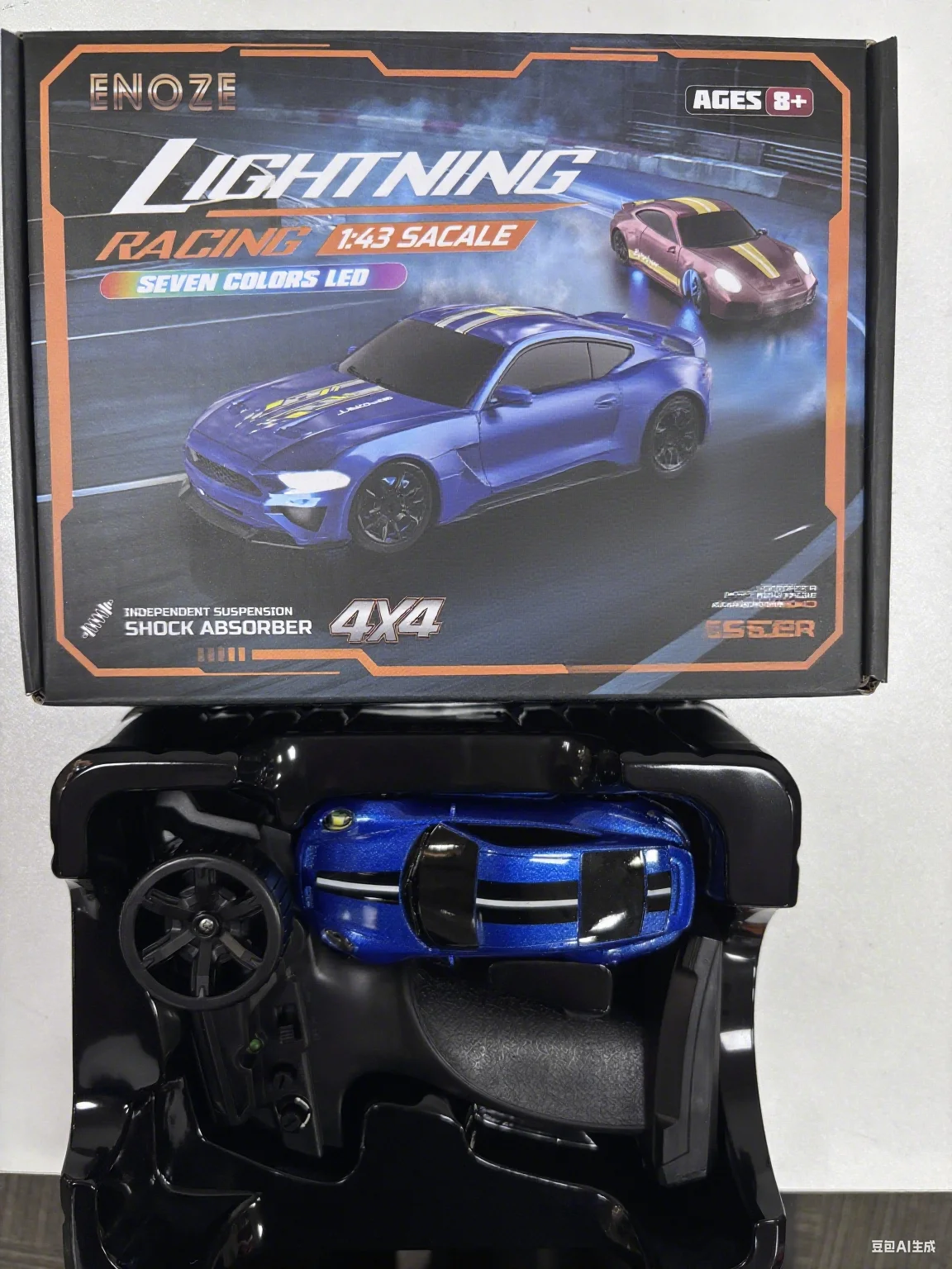 Mini Camión RC 1:64 Con Luces Y 3 Velocidades – Control Remoto 2.4G, Batería USB Recargable, Regalo Para Niños Y Adultos (azul)