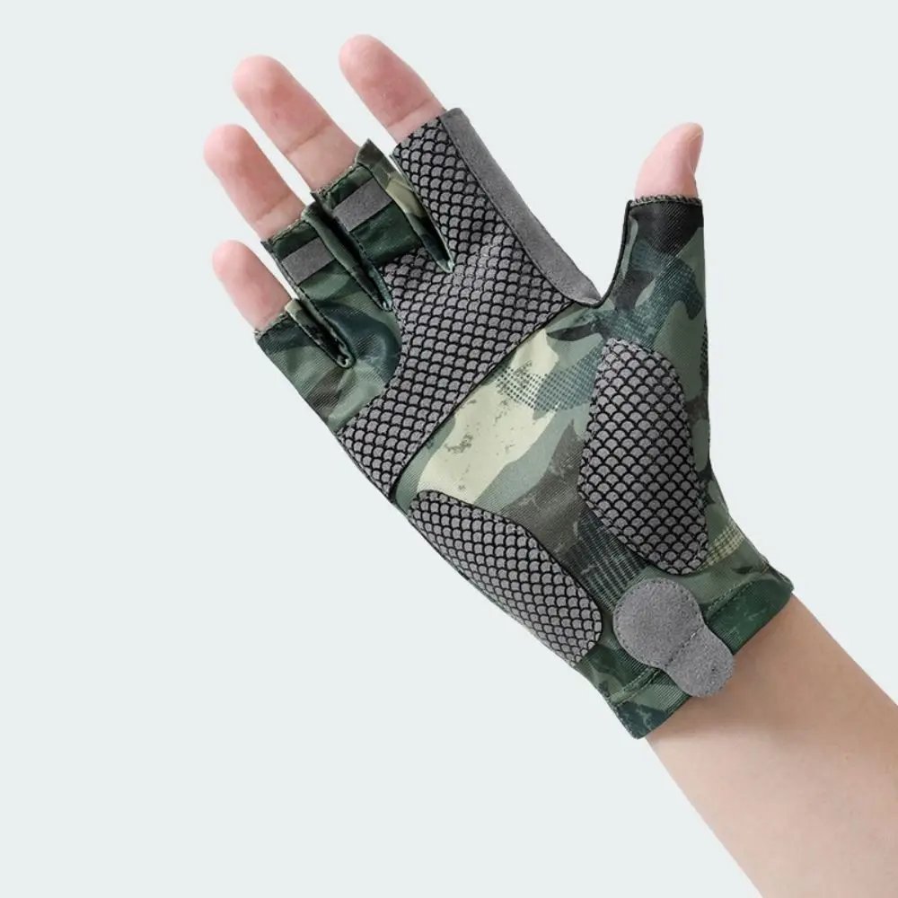 Professionella halkfria ventilerande fingerlösa sporthandskar_voghion.com