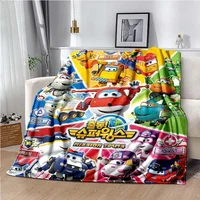 Cartoon Anime Super Wings Throws Blanket for Bedding Picnic Kid Super Soft Cute kawai high quality Flannel Blanket birthday gift 2