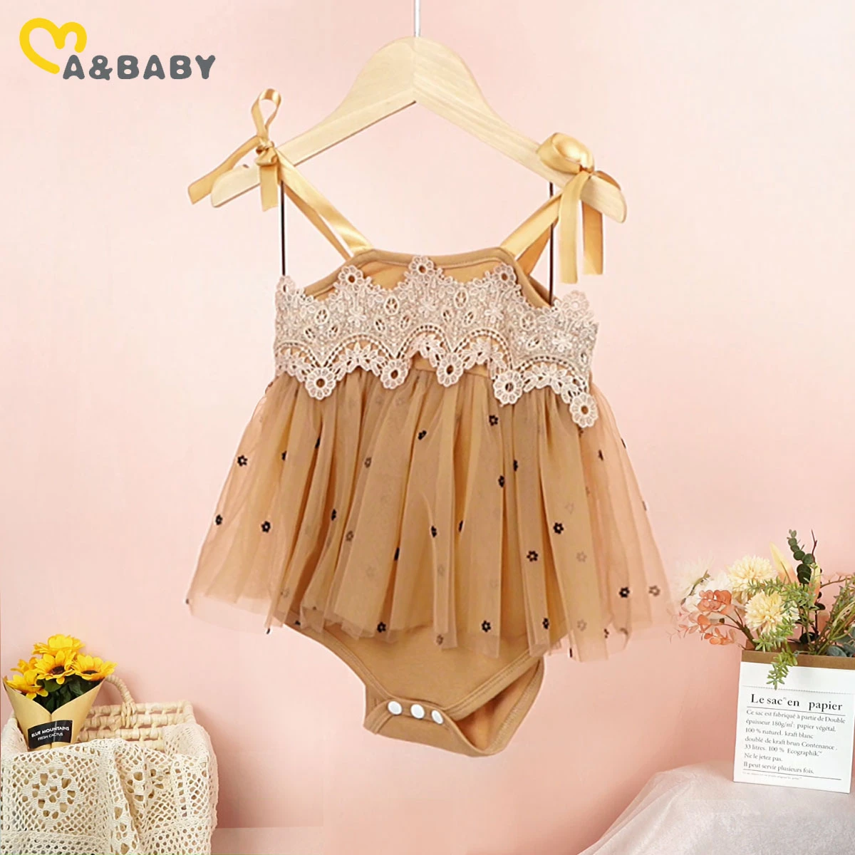 Warm Baby Bodysuits  ma&baby 0-24M Newborn Infant Baby Girls Romper Lace Bow Sleeveless Jumpsuit Playsuit Summer Clothing Floral Print Sunsuit Bamboo fiber children's clothes