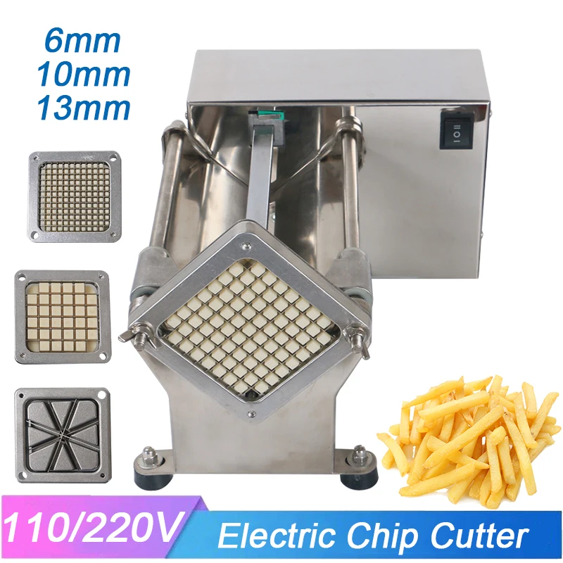 Electric Automatic Vegetable Fruit Potato Strips Cutting Slicing Machine  French Fries Chips Cutter Chopper Dicer for Business