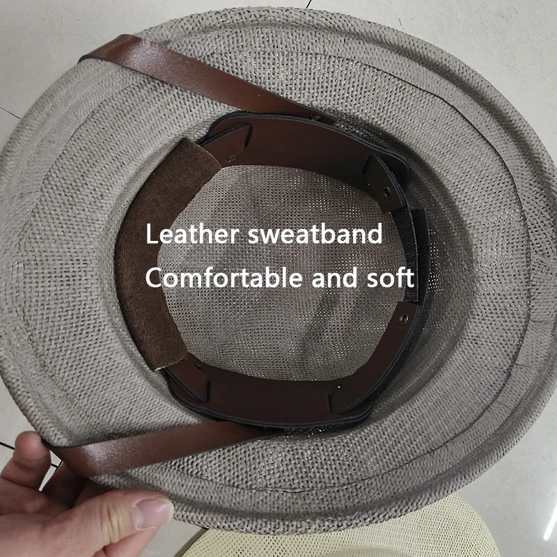 Sce91d6b2358e450a8b9a02c785a0c09fc New Straw Helmet Pith Fedora Hats for Babies, Kids, Women, Men Vietnam War Army Sun Hat Dad Boater Bucket Hats Safari Jungle Miners Cap Mallzona