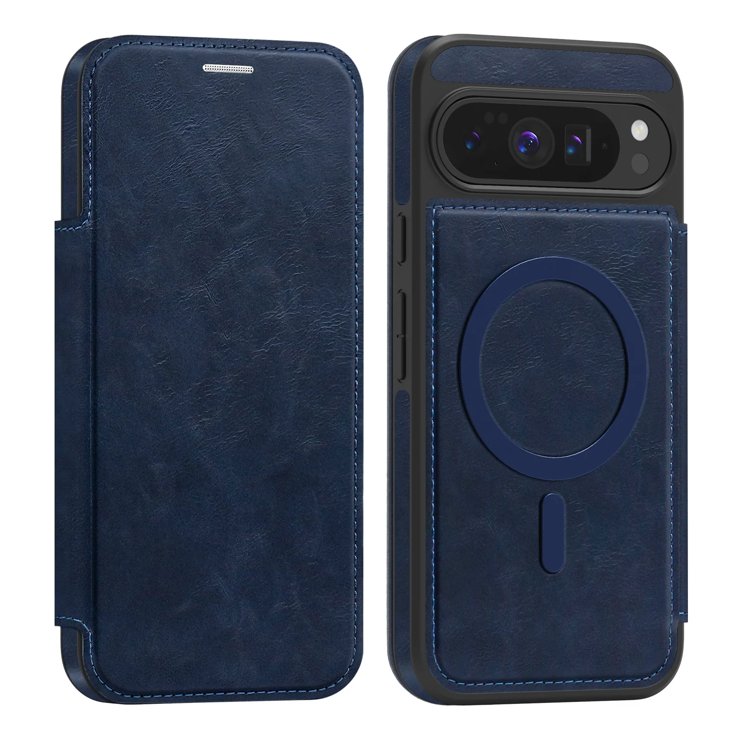 Luxury Magnetic Flip Leather Wallet Phone Case with Card Slot Holder