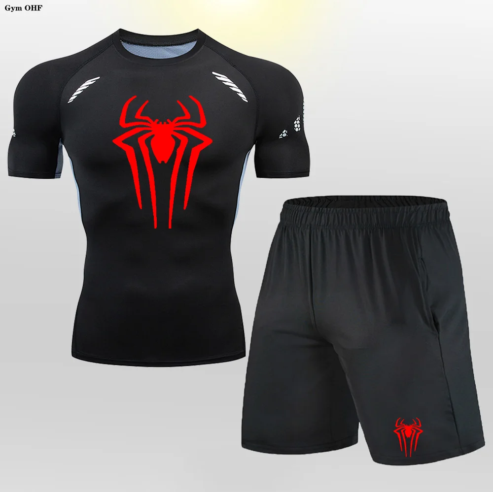 Compression t shirt sport t shirt running t shirt fitness clothes men undershirts men linen t shirt men winter sweatshirt Men MMA Boxing Shorts Compression T Shirt Pants Rashguard Fitness Long Sleeves Base Layer Skin Tight Men's Sportswear