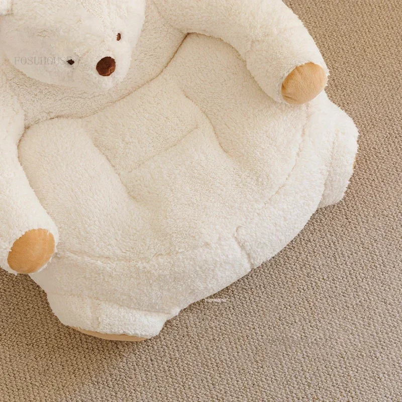 Nordic Plush Children's Sofas Bedroom Children's Armchair Creative Living Room Little Polar Bear Child Sofa Furniture
