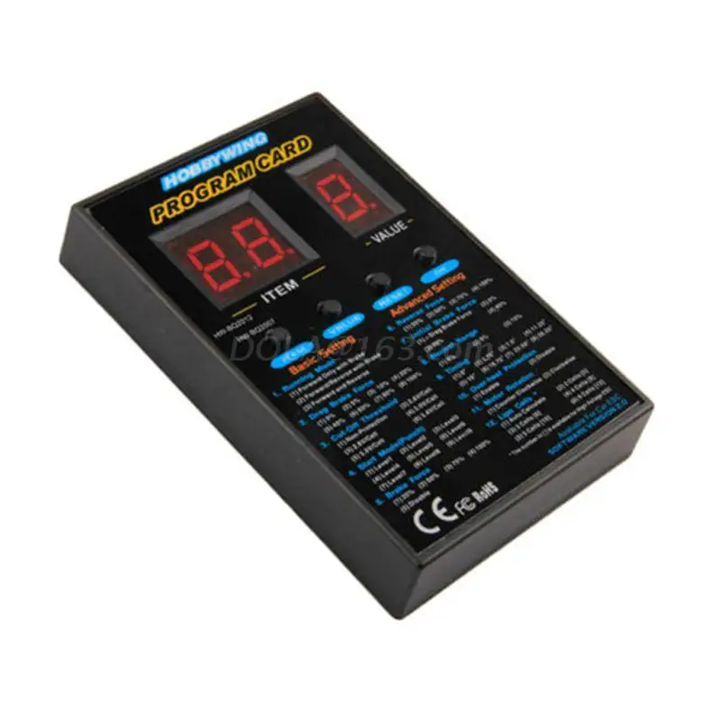 Hobbywing RC Car 120A Program Card LED Program Box 2C 86020010 Programm Card for XERUN and EZRUN Series Car Brushless ESC