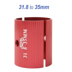 Aluminum Alloy Bike Handlebar Size Converter and Spacer Adapter (31.8 - 35 Red)