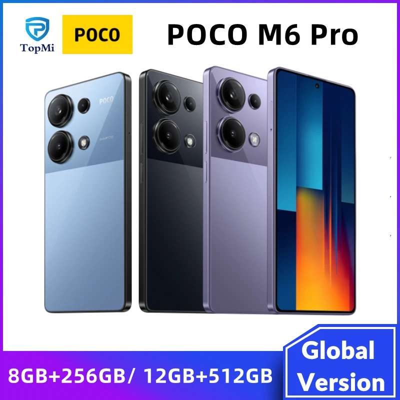 

Global Version POCO M6Pro 8GB 256GB 12GB 512GB Helio G99 Ultra 120Hz 6.67" Display AMOLED 64MP Camera 67W Turbo NFC POCO M6 Pro