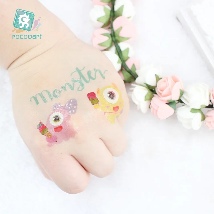 Cute Halloween Tattoos for Kids Small Animal Personality Fake Tattoos Stickers Waterproof Fake Body Art for Party Accessories