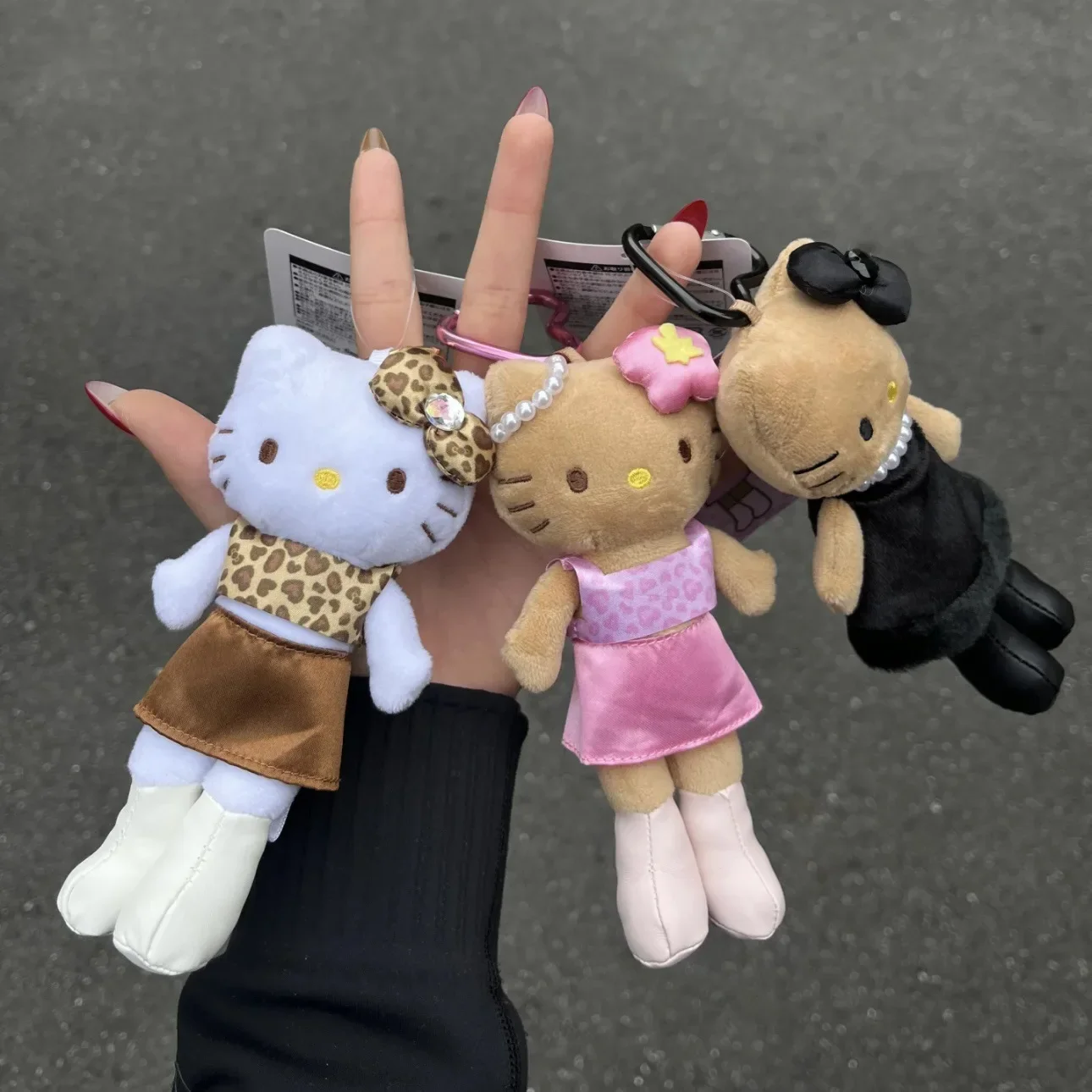 Kawaii Popular Long Legs KT Cat Plush Doll Keychain Pendant Cute Cartoon 11/13/16CM Doll Toy Backpack Pendants Gifts for Friends 2