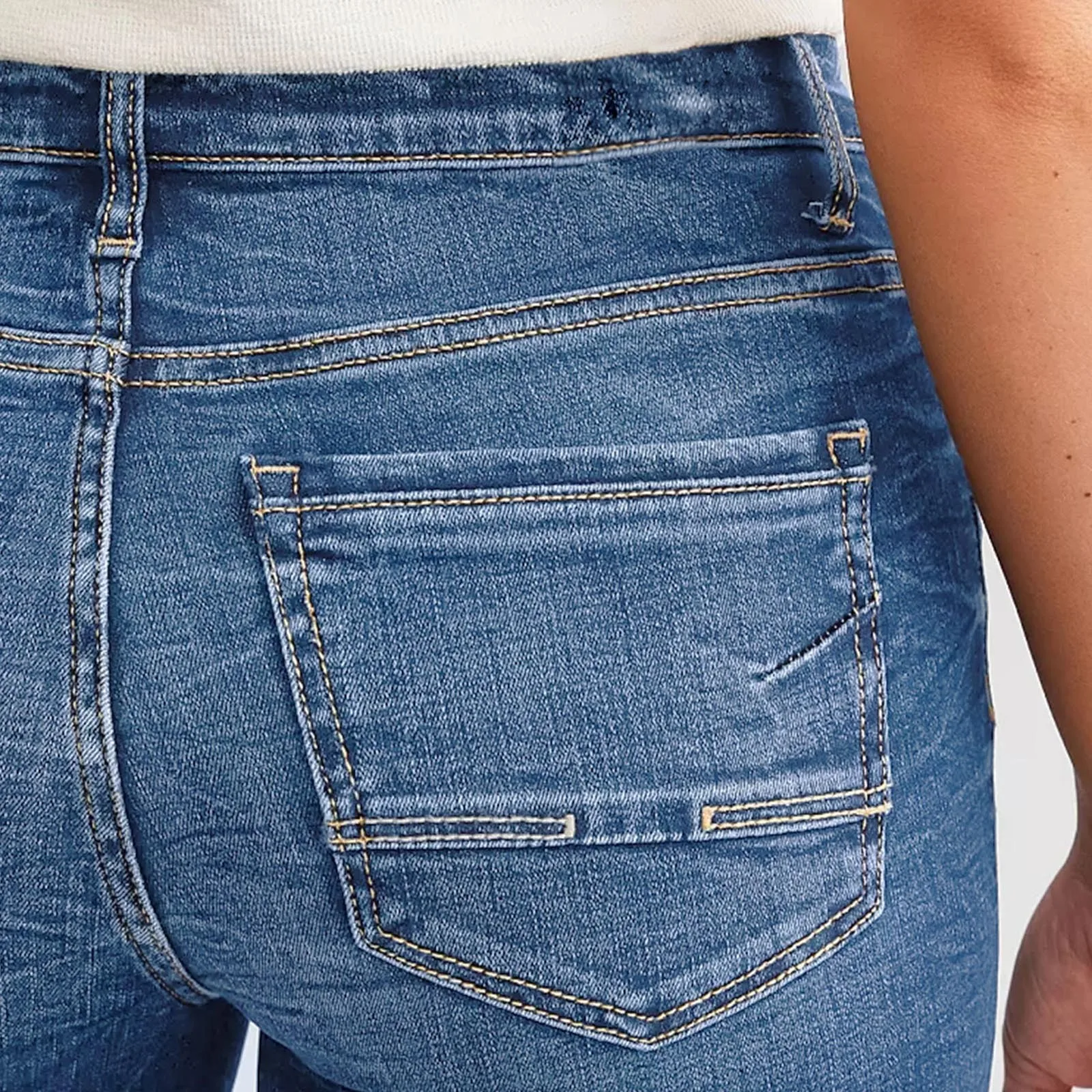 Stretchy High Waisted Denim Shorts With Pockets Trendy Distressed Ladies Casual Trousers Summer Trousers For Womens Slim-Fit