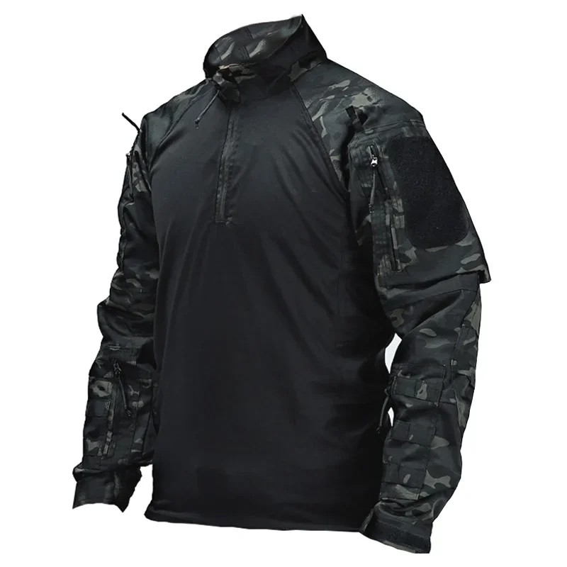 Men Multicam Military Uniform Combat Shirt Tactical Shirt Long Sleeve Paintball Camping Hunting Clothing 3