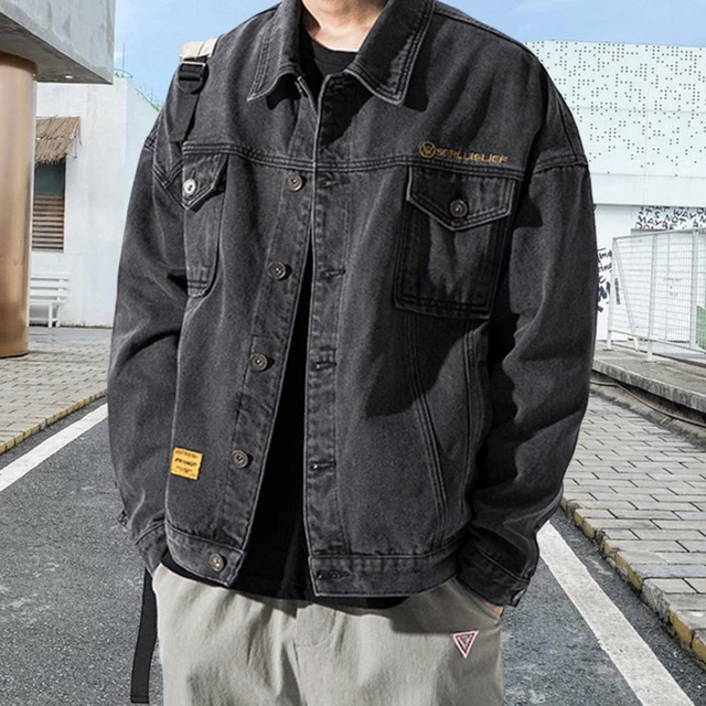 Korean Style Denim Jacket Men  Street Style Denim Jacket Men - Korean  Style Denim - Aliexpress
