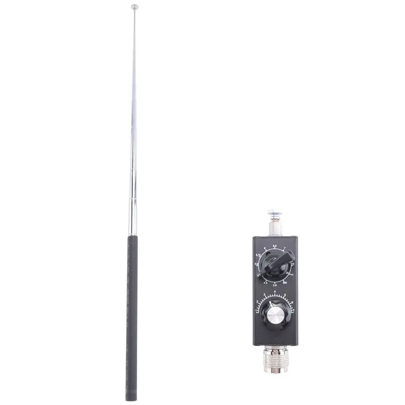 Hamgeek Mini-ANT 20W QRP 단파 전대역 튜닝 안테나 튜너 + M-헤드 5Mhz-55Mhz-ABIU