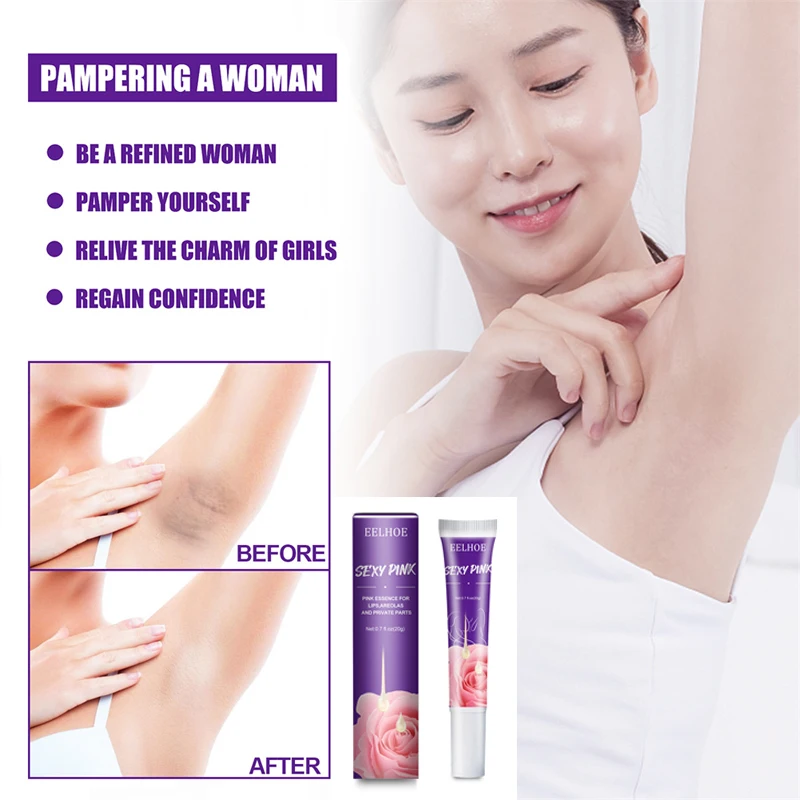 Розовый крем с интимной зоной регулирующий разрыв пигментация кожи глубокий