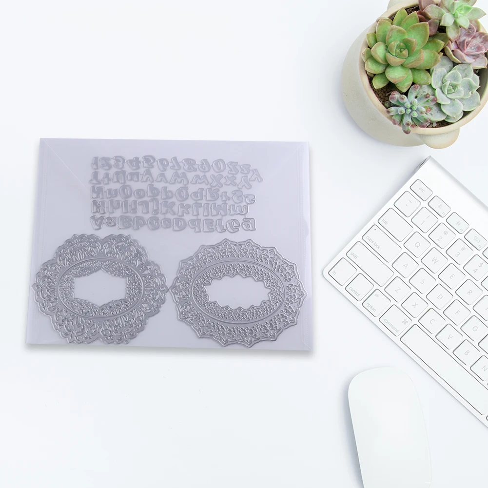 10Pcs Cutting Dies Stamps Organizer Scrapbooking Album Inner Page Cover Template Container DIY Stencil Organizer Bag