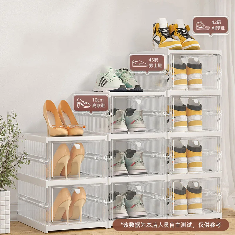 Boîte de rangement de chaussures, transparente, pliable, tiroir de rangement,  anti-poussière, ménage bricolage, boîte de chaussures, diviseur de tiroir,  rangement à domicile - AliExpress