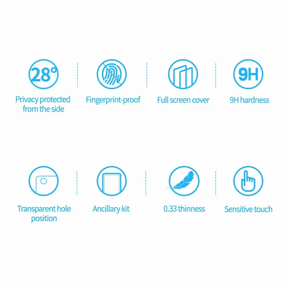 Nillkin For iPhone 15 Pro Max 14 Pro Guardian 풀 커버리지 iPhone 13 12 용 엿보기 방지 강화 유리 9H 화면 보호기