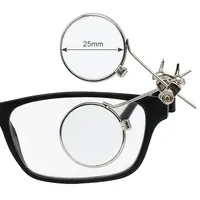 Loupe pour réparation de montres, Double lentilles 10X, loupe à Clip en acier inoxydable, diamètre rotatif 25mm, loupe monoculaire 4