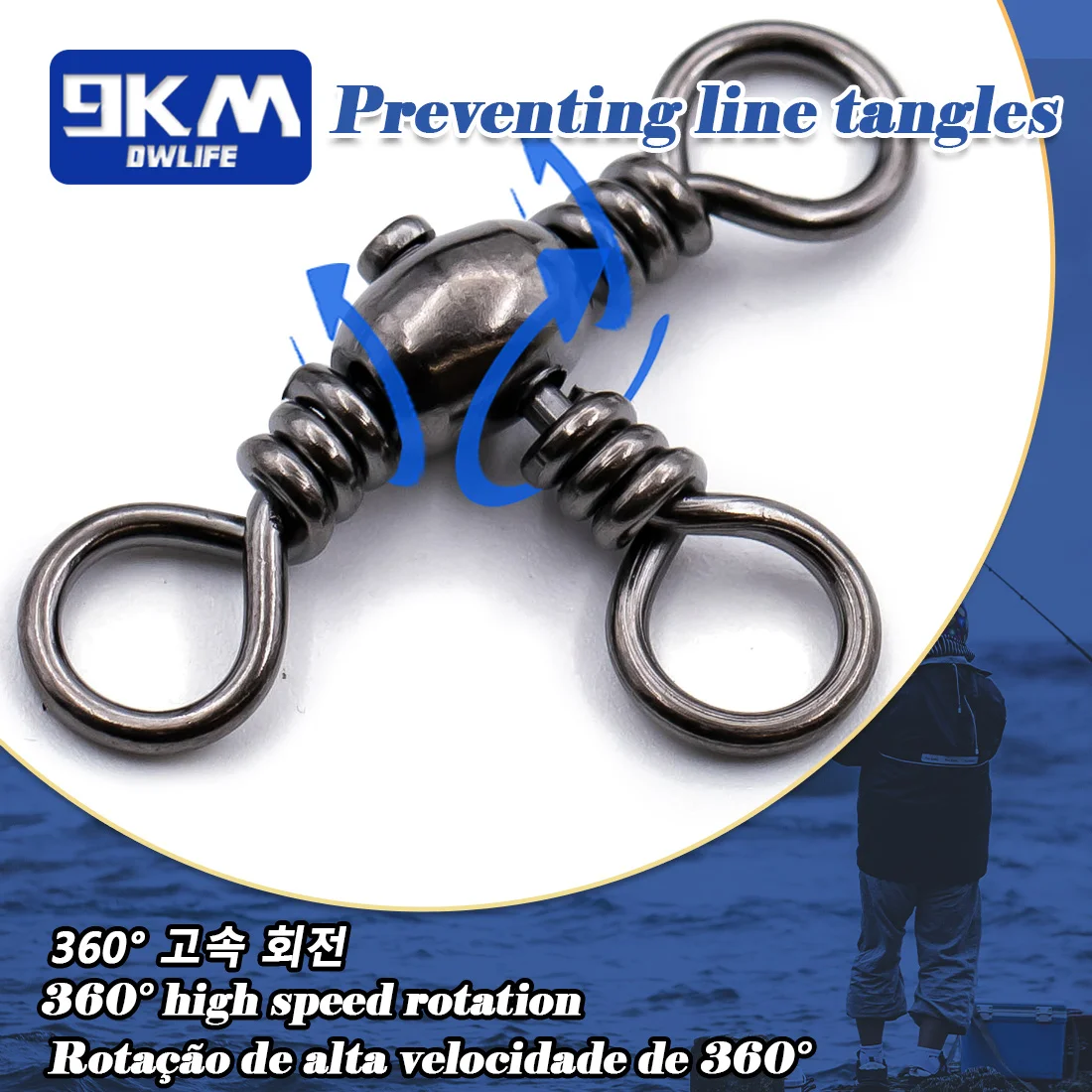 3-Way Fishing Barrel Swivels 4