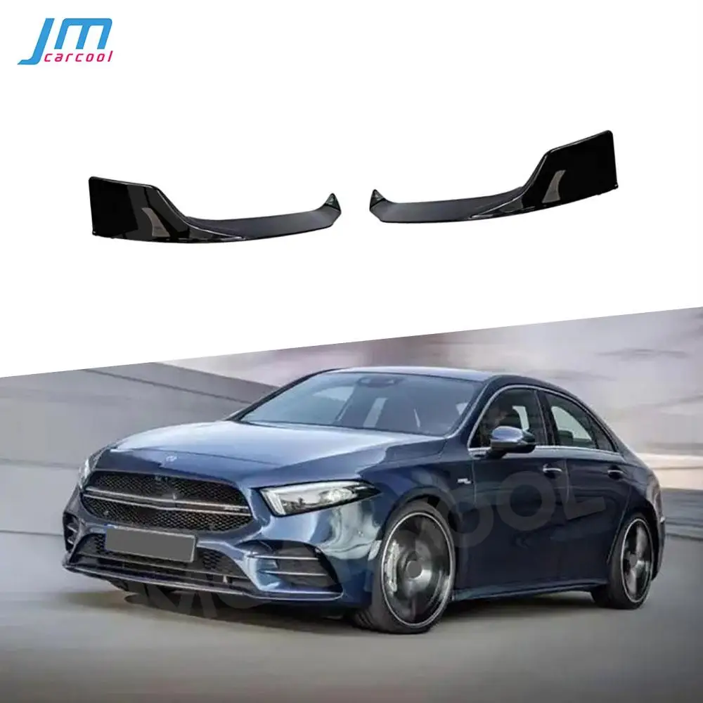 

ABS Front Bumper Lip Splitter Spoiler for Mercedes Benz A Class W177 A35 AMG Sedan 2019-2022 Flaps Apron B Style