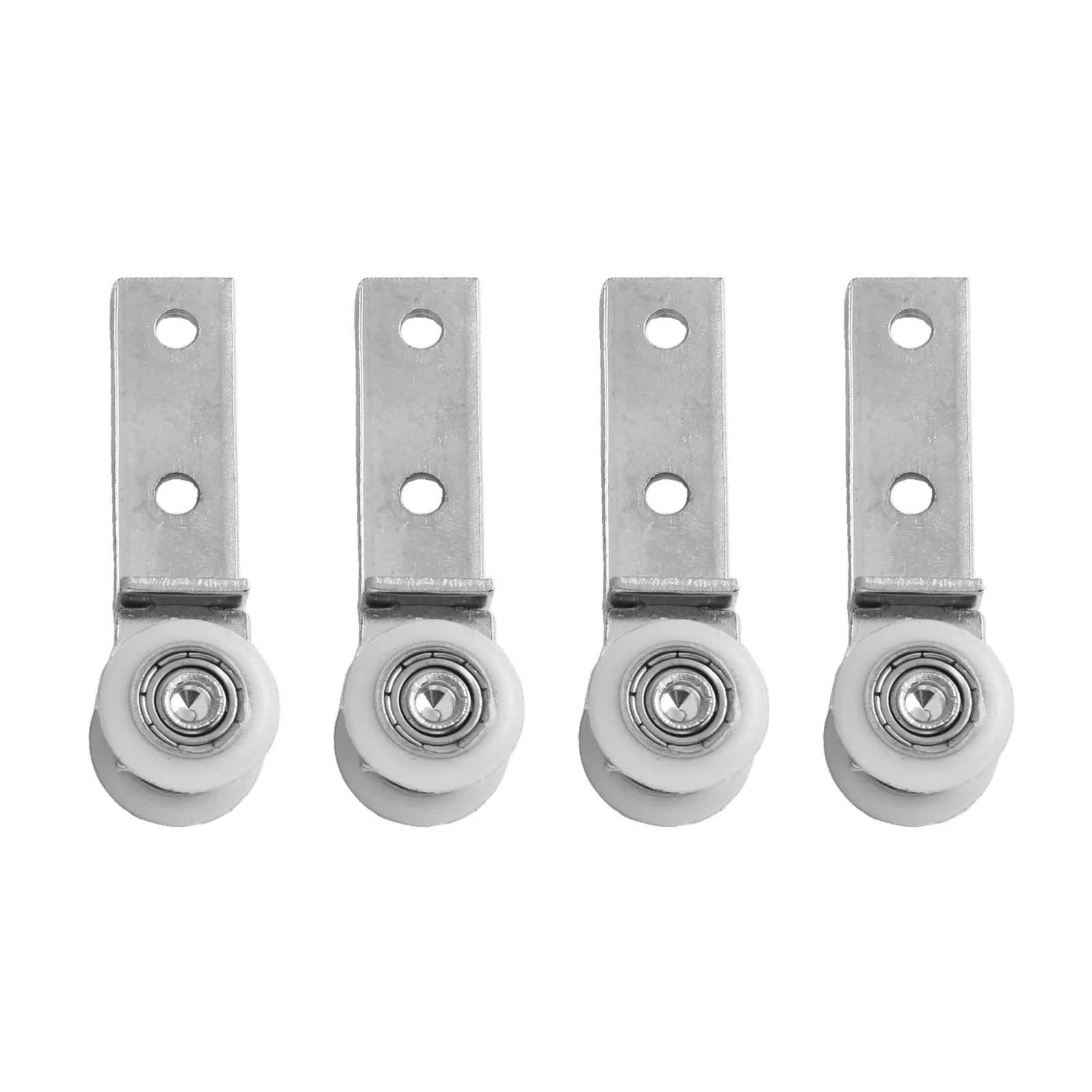 Sliding Door Pulleys Metal Bearing Hanging Track Pulley Block Two Plastic Wheels 2PCS/4PCS For Smooth Sliding Door Cabinet window shutters pin