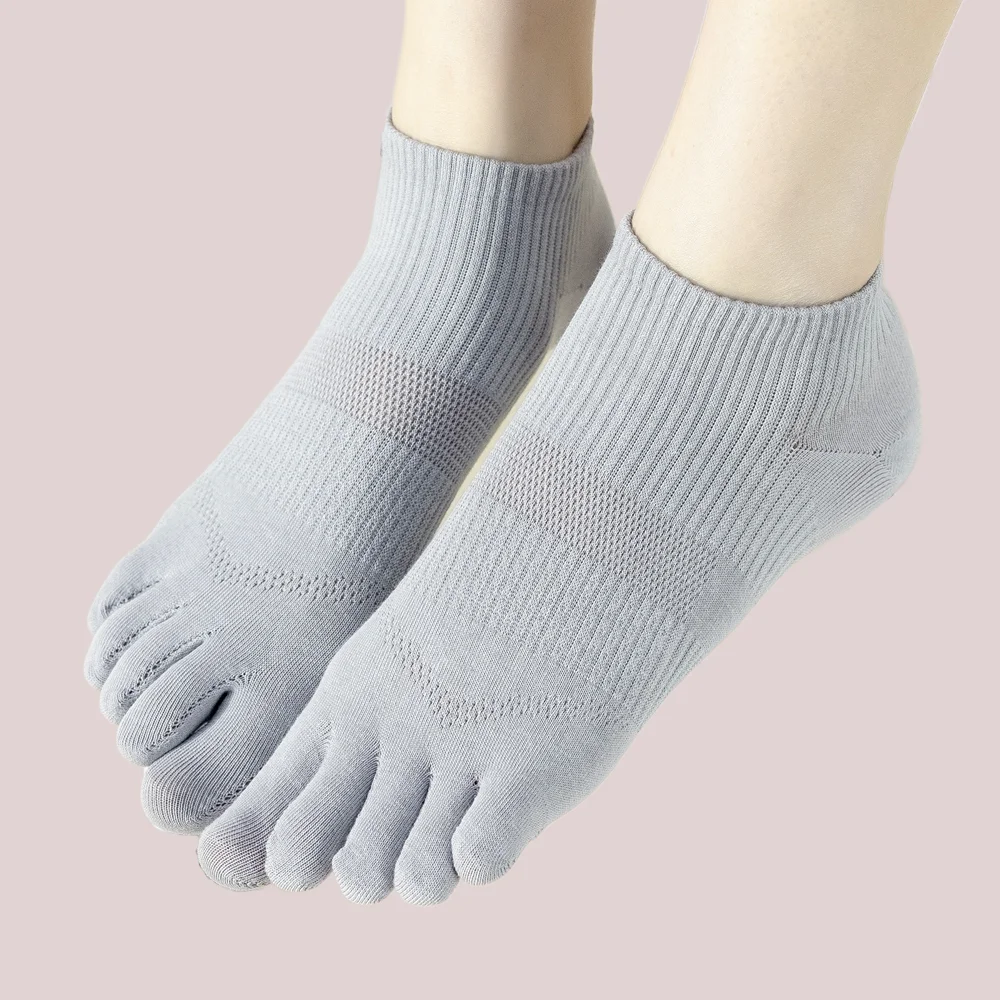 5/10 Pairs Women Five Fingers Socks Sports Anti-slip Low Cut Ankle Socks Women Fashion High Quality Cotton Mesh Summer Toe Socks