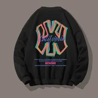 Style américain Style Baseball marque à la mode imprimé Cool Guy tenue hommes sweats haute rue pull décontracté 5