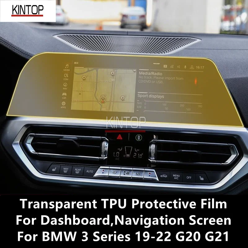 For BMW 3 Series 19-22 G20 G21 Dashboard,Navigation Screen Transparent TPU Protective Film Anti-scratch Repair Film Accessories car navigation screen protector film for bmw x5 x6 x7 2019 2020 g05 g06 g07 dashboard film monitor screen protective sticker