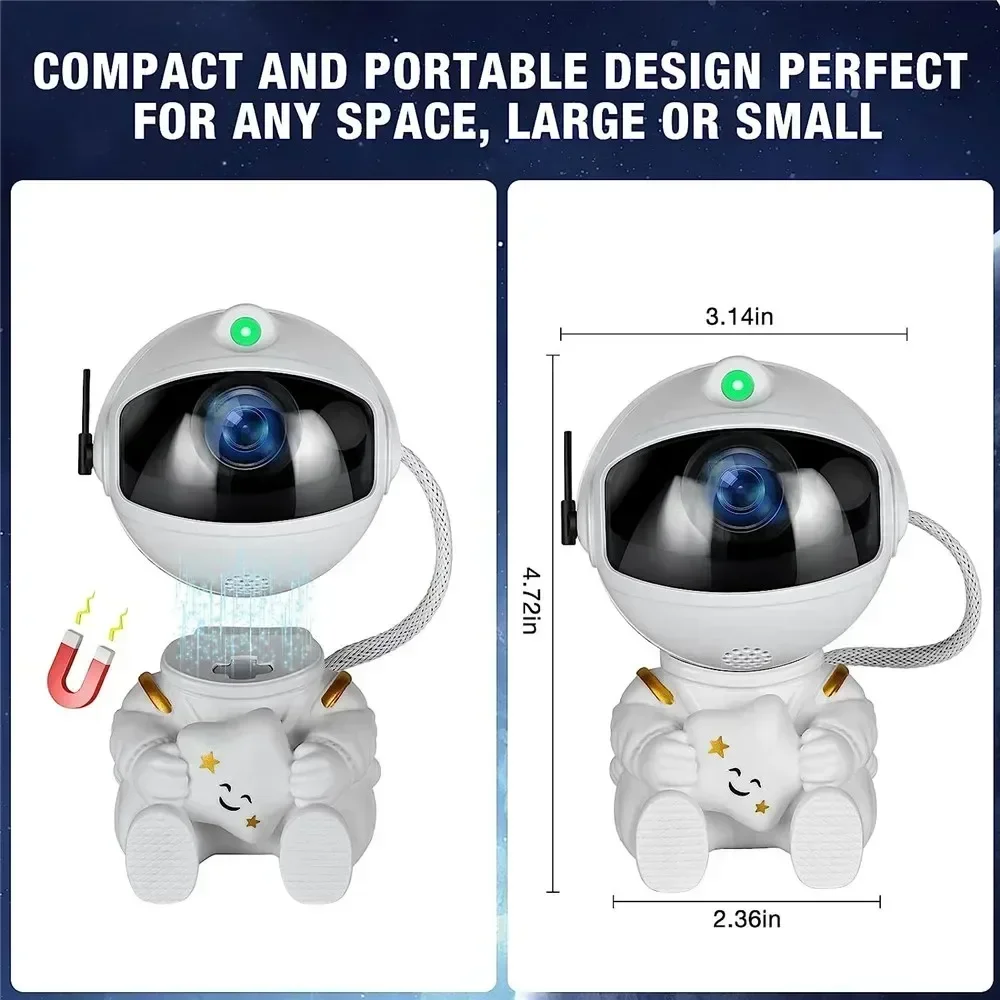 Star Projector Lamp Star Projector Galaxy Night Light Astronaut Space Projector Starry Nebula Ceiling LED For Bedroom Home Decorative Kids Gift