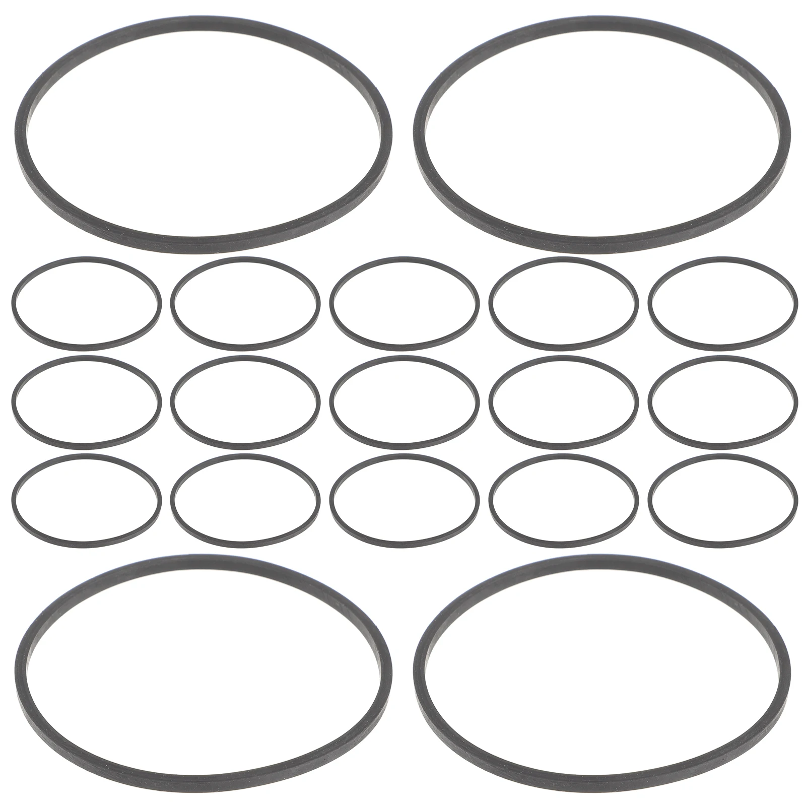 20pcs 카세트 레코더 벨트 2mm 스퀘어 드라이브 고무 교체 DJ 장비 음악 수리 휴대용 오디오 장치