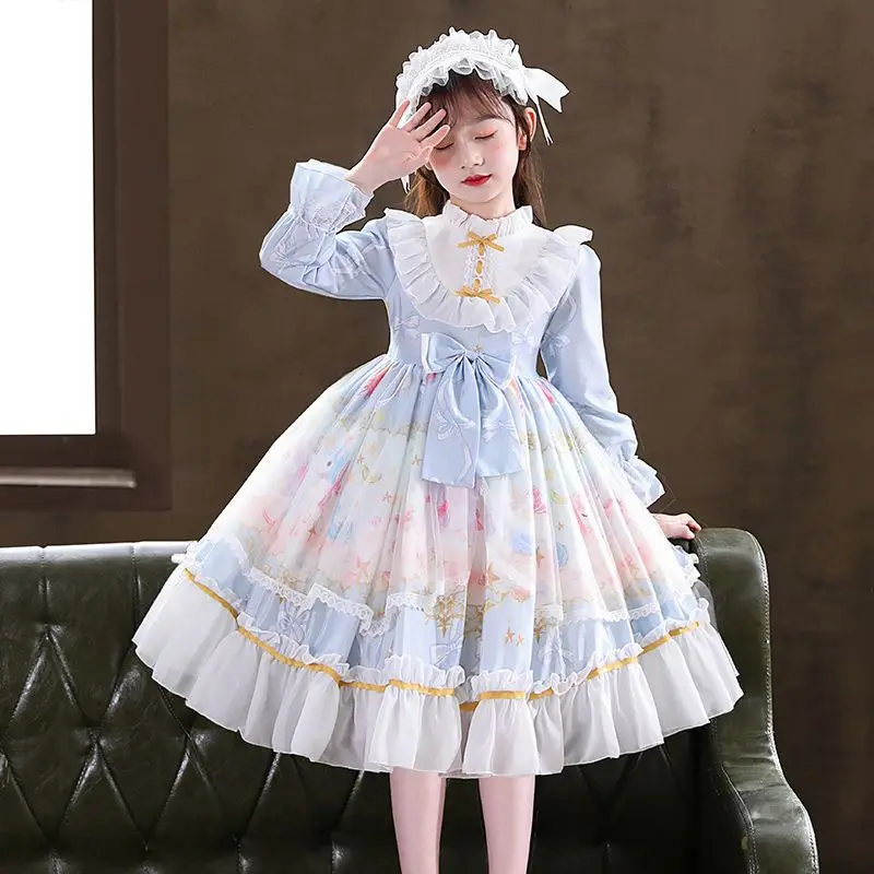 Women Alice Lolita Angel Pink Cotton Princess Dress Court-Style Gothic Tank Dress Costume Cute Anime Maid Layer For Girls