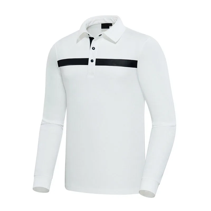 Spring and Autumn Golf Men's Long sleeved T-shirt casual breathable quick drying polo shirt