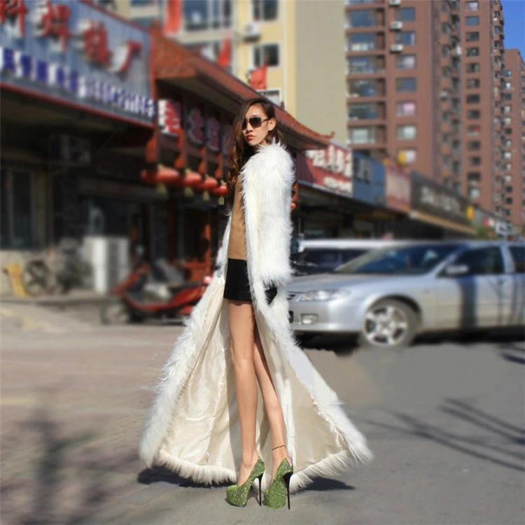 

Women Long Teddy Coat Girls Thick White Faux Fur Coat Oversize Winter Loose Fur Furry Elegant Overcoat Female Streetwear Xxxxl