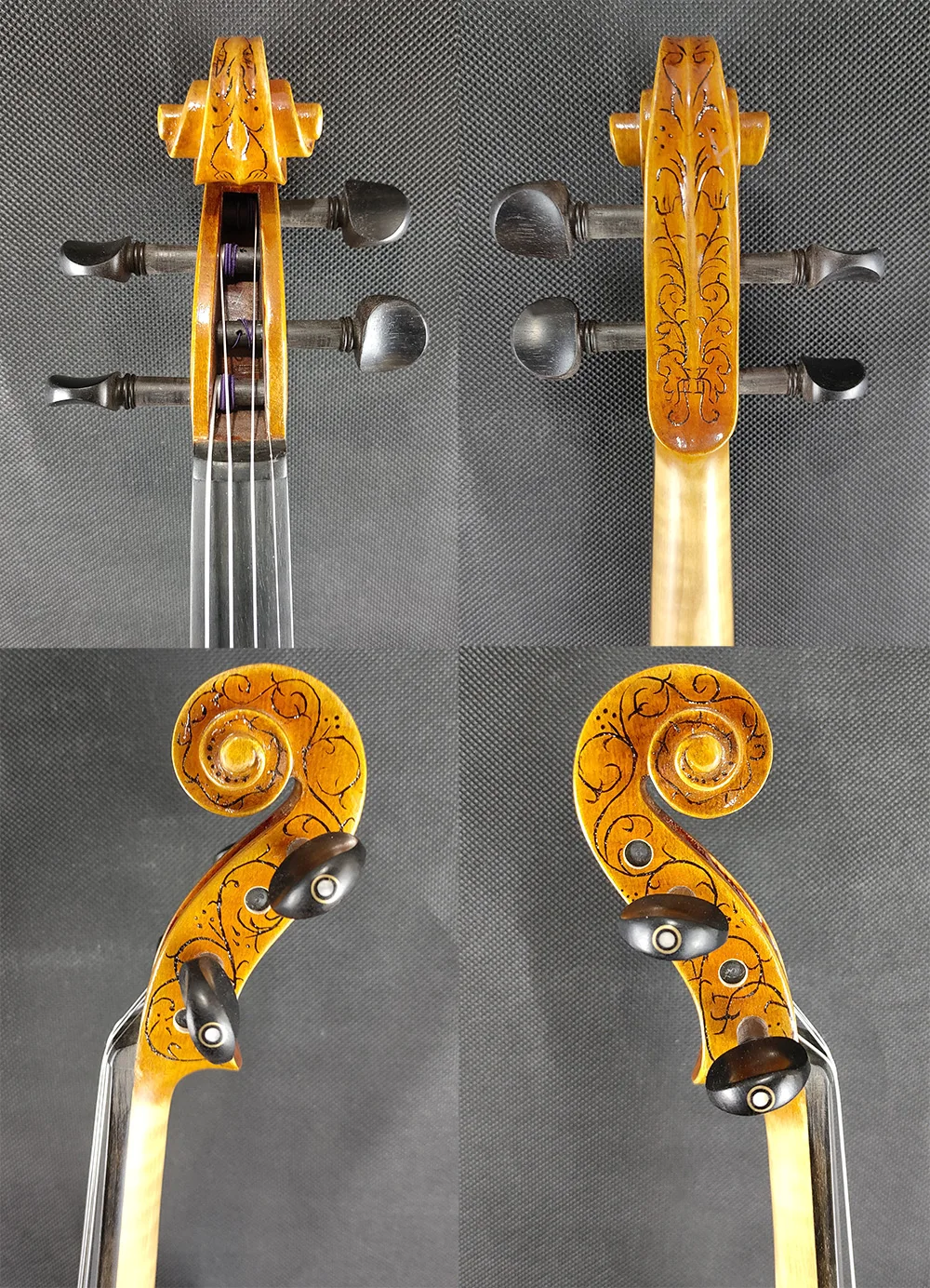 Violin 4/4 Professional Hand Made Bone Inlaid 1 Piece