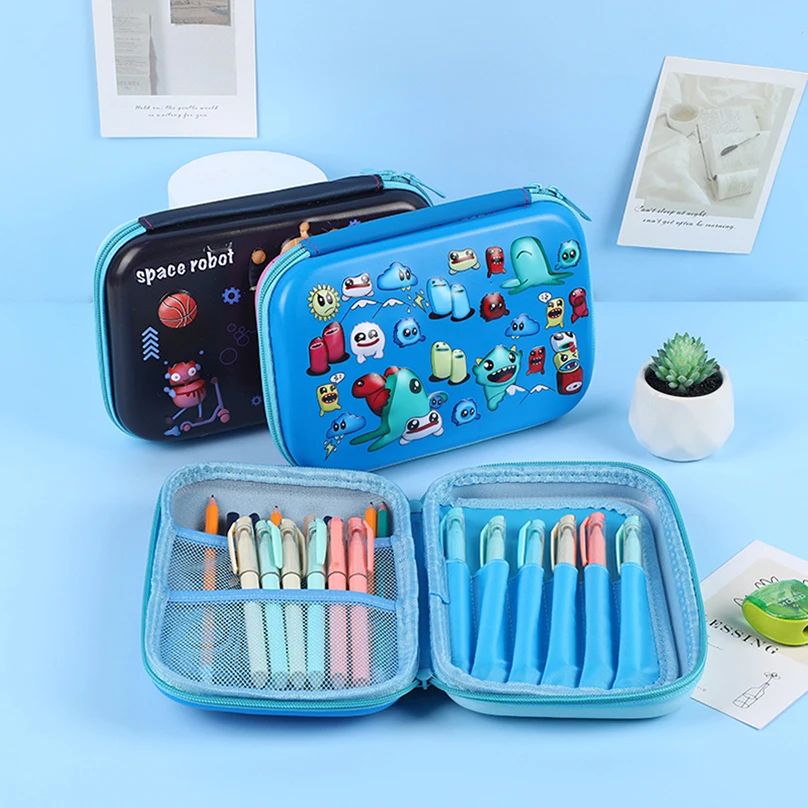 Pencil Case Cute Korean Stationery Large Capacity Pen Case 3D Trousse School Supplies Pencil Box