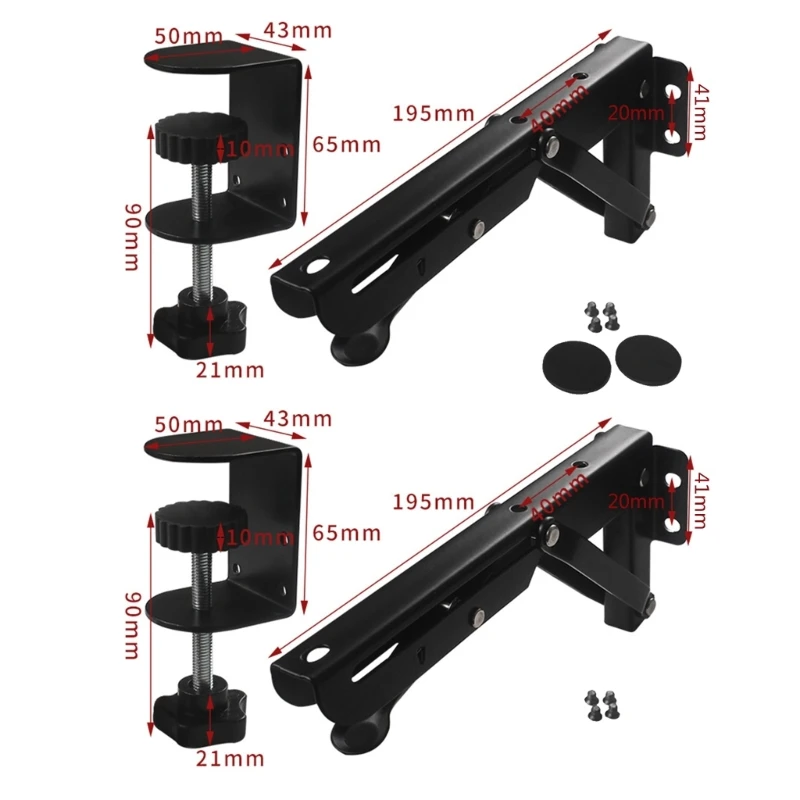 

Upgraded Shelving Bracket Desktop Iron Rack Keyboard Holder Support Undermount Hand Holder Desk Extender Plate Table