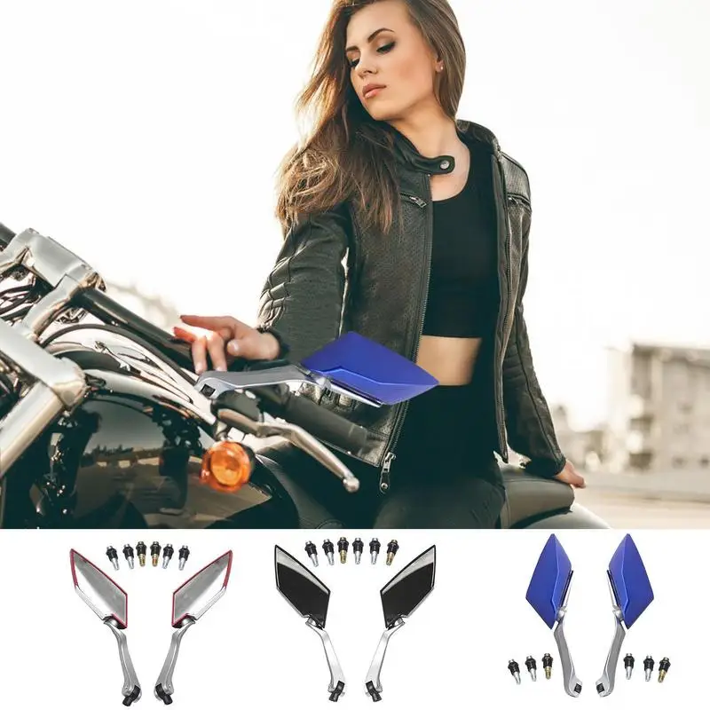 

Motorcycle Rear View Mirrors Universal Scooter Bike Moped Handlebars Convex Side Mirror With Screws For Bike Mirror Accessories