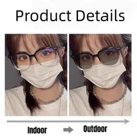 Ultra Light Unisex Glasses Photochromic Myopia Glasses Irregular Eyeglass Blue Light Blocking Eye Protection Near Sight Glasses 2