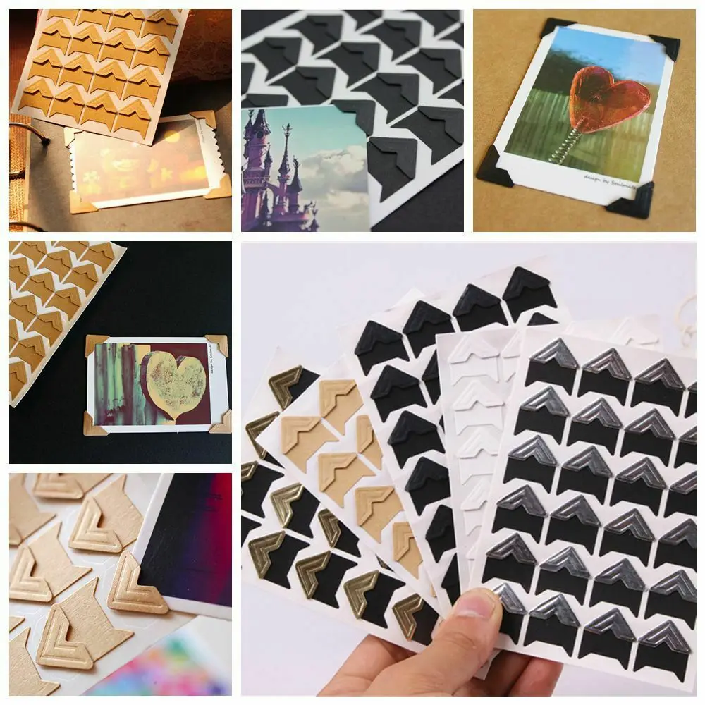 Printer sticker paper printing label sticker 120 Pcs/Lot 5 Sheets DIY Self-Adhesive Vintage Kraft Paper Stickers For Photo Album