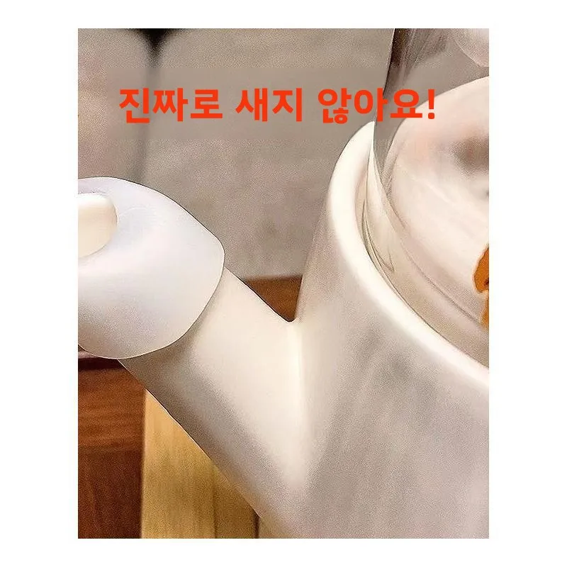 세라믹 차 주전자 흐름구 실리콘 커버 레스토랑 스타일 물방울 방지 스테인리스 스틸 본체 전통 중국 디자인