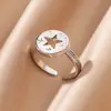 Bagues en acier inoxydable 316L pour femmes, couleur or réglable, petite étoile ouverte, bijoux féminins, cadeaux de mariage, nouvelle tendance