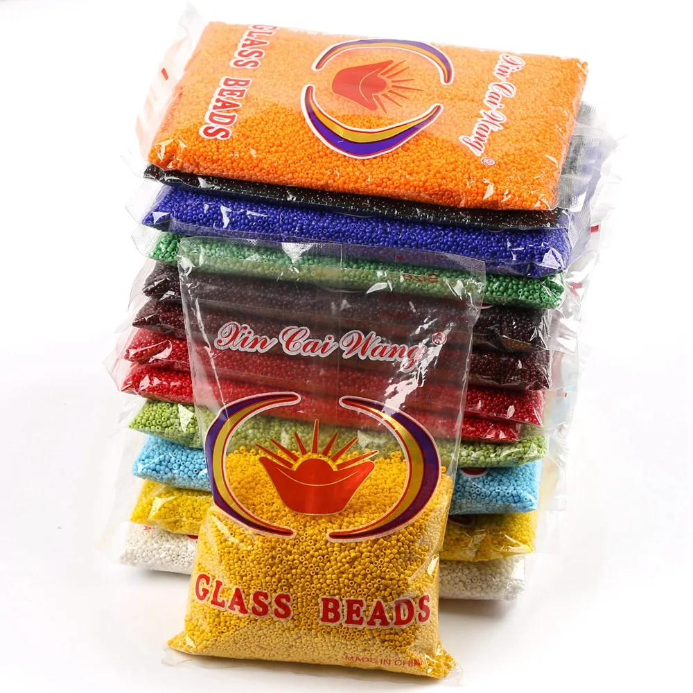 450gbag2mm3mm4mmSolidColorNotFadeGlassSeedBeadsForJewelry
