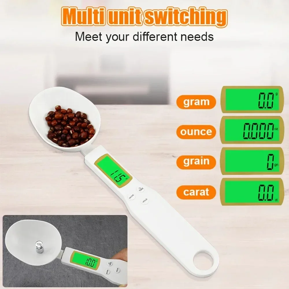 Mini Spoon Scale Digital Kitchen Scale Electronic LCD Food 0.1-500g Weight Measuring Kitchen Tool for Milk Coffee electronic kitchen scale
