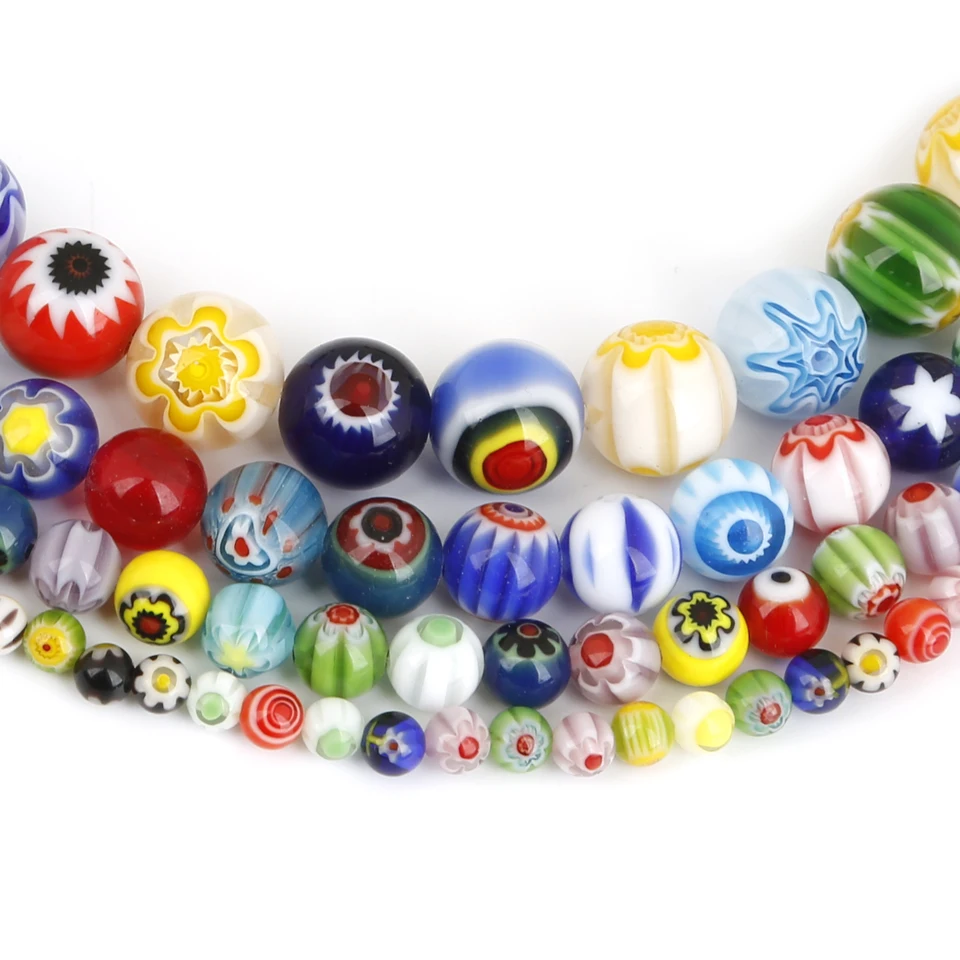 20 Perle In Vetro Bicolore - 24 X 13 X 7 Mm - Colore: Lotto Misto