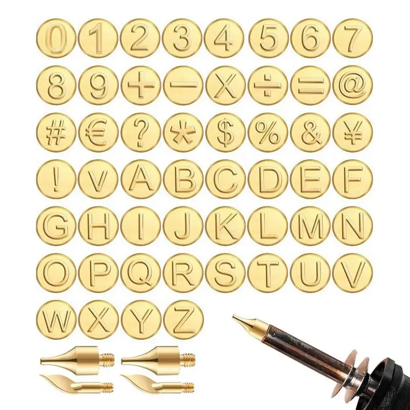 

Wood Burning Kit Alphabet Alphabet Stamps Copper Wood Carving Kit Screw Thread Wood Craft Carving Kit For Adding Charm To Your