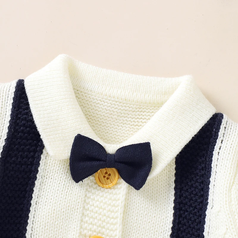 Baby Romper Knitted Solid Newborn Boy Girl Tie Jumpsuit Outfit Long Sleeve Autumn Toddler Infant Clothing Fashion Sling Playsuit