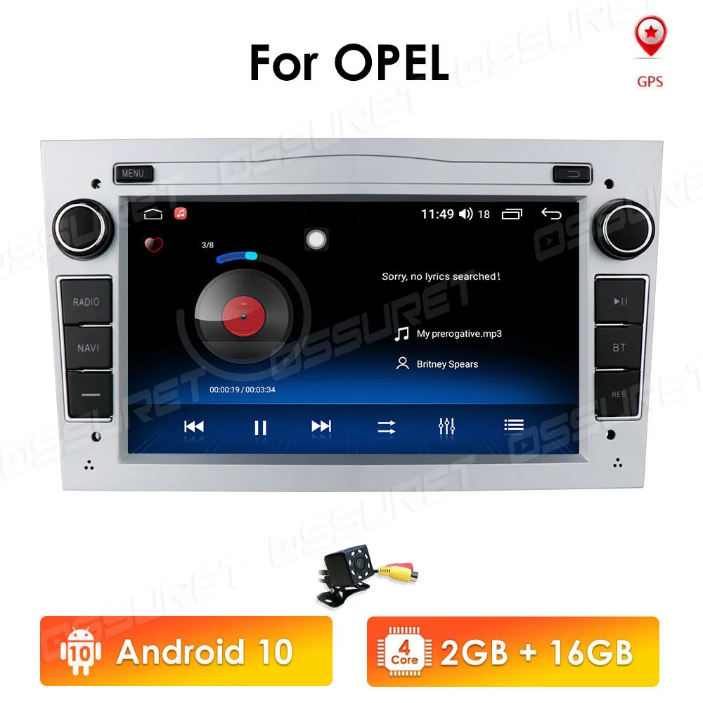 2G 64G Android 10 2 Din Lettore Gps Per Auto Per Opel Astra H J 2004 Vectra Vauxhall Antara Zafira Corsa C D Vivaro Meriva Veda Radio
