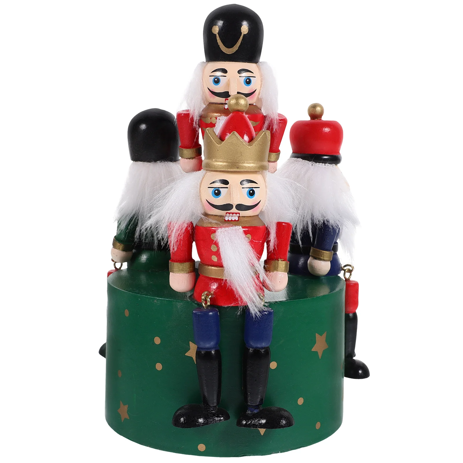 

Nutcracker Sound Box Craft Gift for Housewarming Christmas Gifts Cloth Wood Decor Music Case