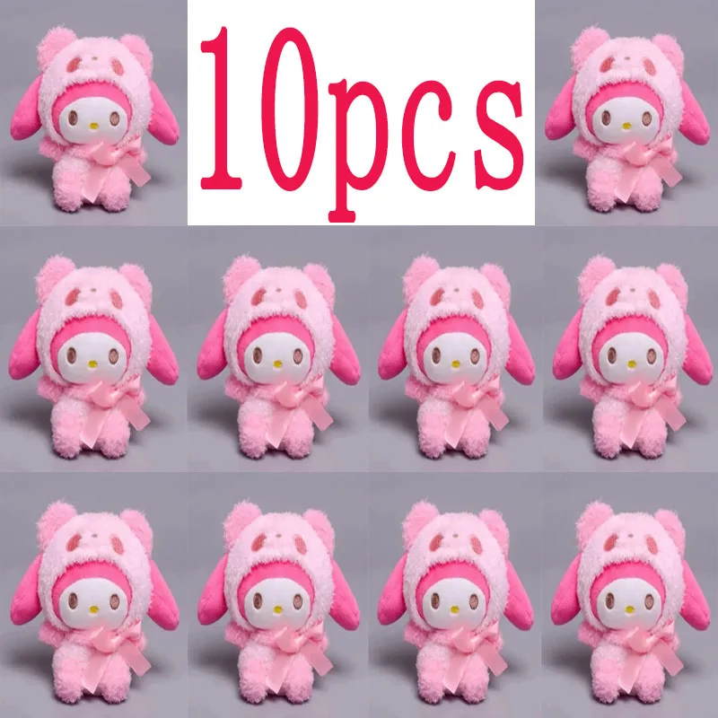 Sanrio keychain plush anime Kuromi doll keyring Hello Kitty plushie Cinnamoroll keychains bag pendant toy gift for girls